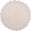 Alma Hand-Crocheted Scalloped Round Rug, Raw White - Rugs - 1 - thumbnail