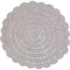 Alma Hand-Crocheted Scalloped Round Rug, Grey - Rugs - 1 - thumbnail