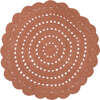 Alma Hand-Crocheted Scalloped Round Rug, Amber - Rugs - 1 - thumbnail