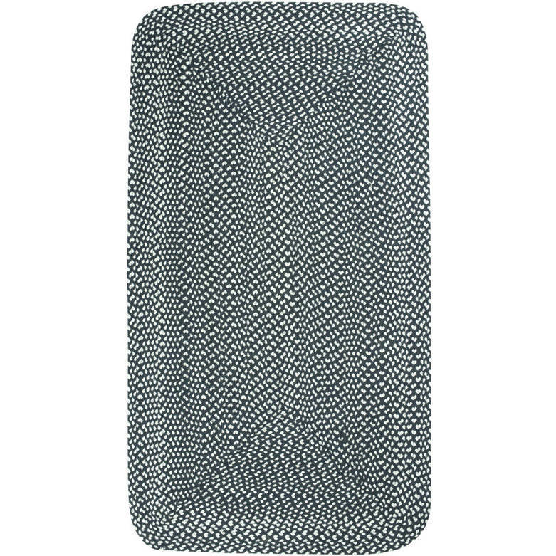 Allen Hand-Braided Rectangular Rug, Black & White - Rugs - 1