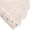 Alma Hand-Crocheted Scalloped Large Round Rug, Raw White - Rugs - 3