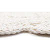 Alma Hand-Crocheted Scalloped Large Round Rug, Raw White - Rugs - 5