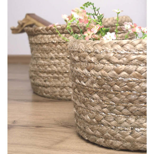 Abha Jute Storage Baskets, Natural (Set Of 3) - Storage - 2