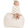 Pouf Square, Café Stripe - Kids Seating - 1 - thumbnail