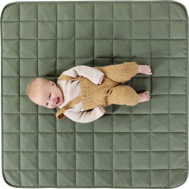 Mini Square Quilted Mat, Thyme