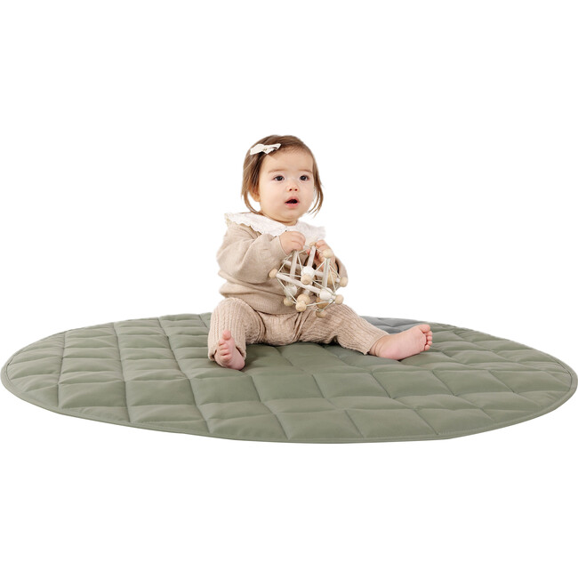 Mini Circle Quilted Mat, Thyme