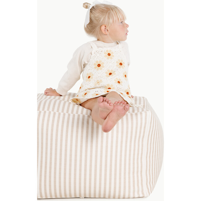 Pouf Square, Café Stripe - Kids Seating - 3