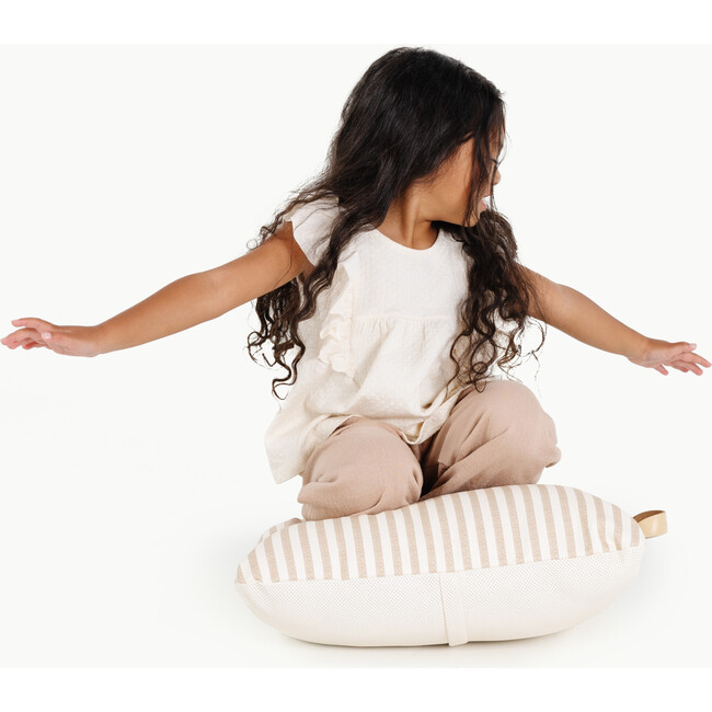 Mini Square Floor Cushion, Café Stripe - Kids Seating - 2