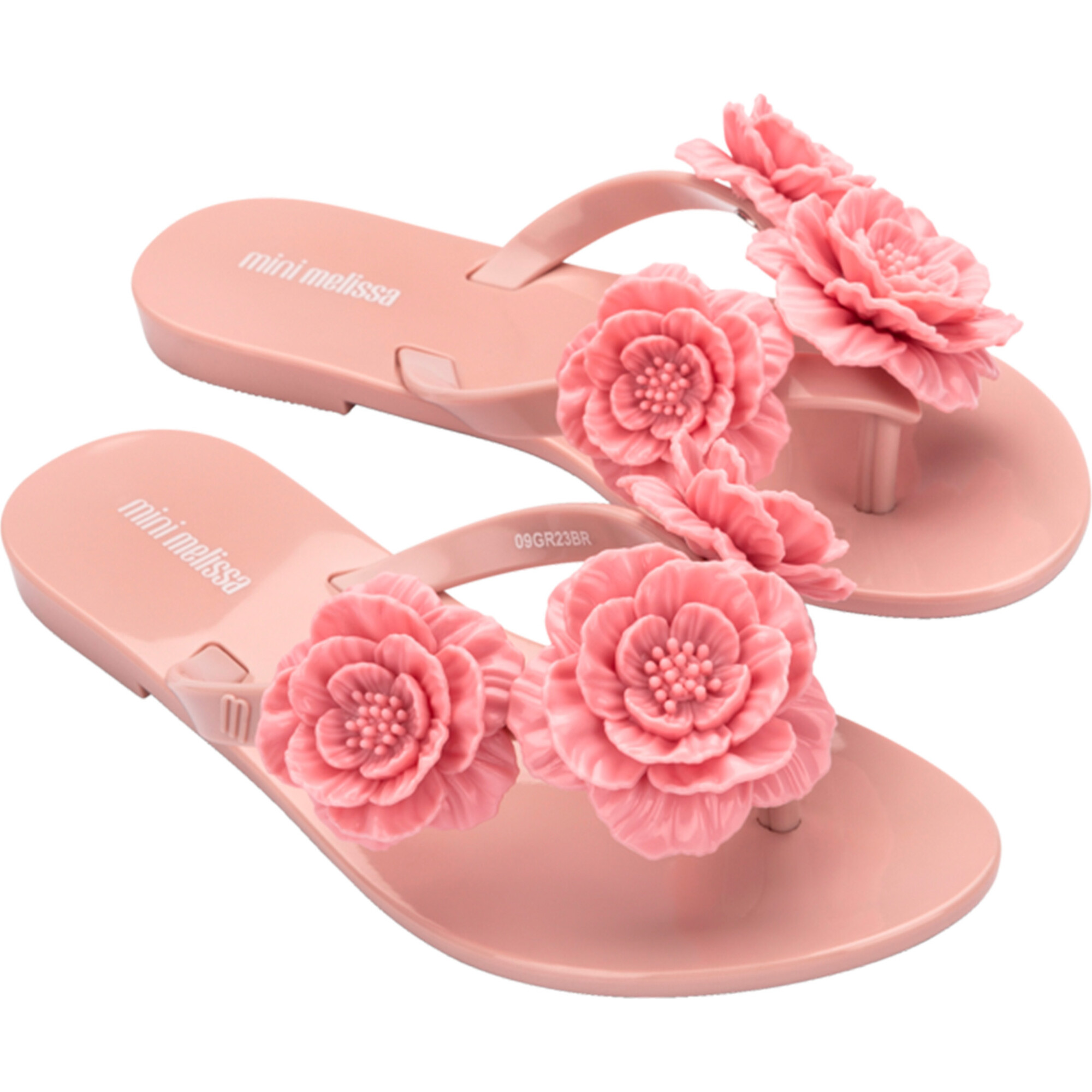 Harmonic Springtime Kids Flip Flops Pink Mini Melissa Shoes Maisonette