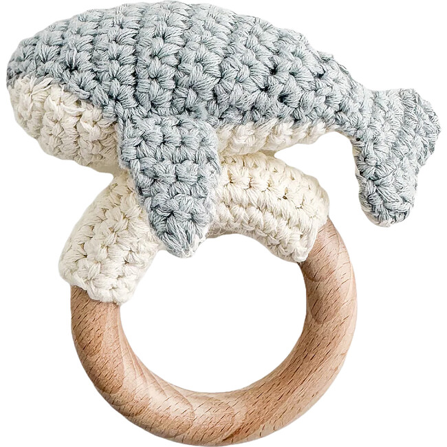 Cotton Crochet Rattle, Whale