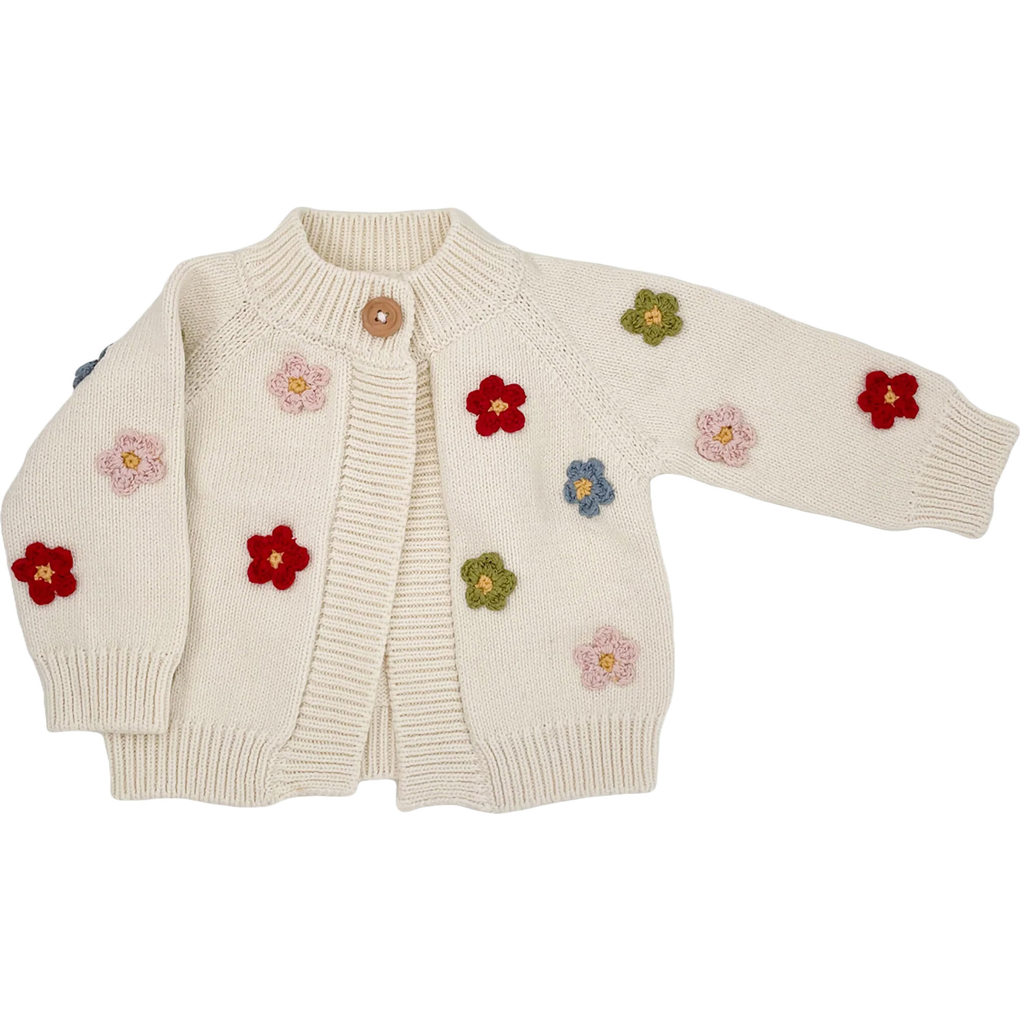 Cotton Flower Cardigan, Multi - Cardigans - 1