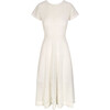 Women's Celia Short Sleeve Eyelet Dress, Vanilla - Dresses - 1 - thumbnail