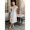 Women's Celia Short Sleeve Eyelet Dress, Vanilla - Dresses - 2