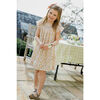 Daisy Print Smocked Neck Flutter Sleeve Dress, Dancing Floral - Dresses - 2