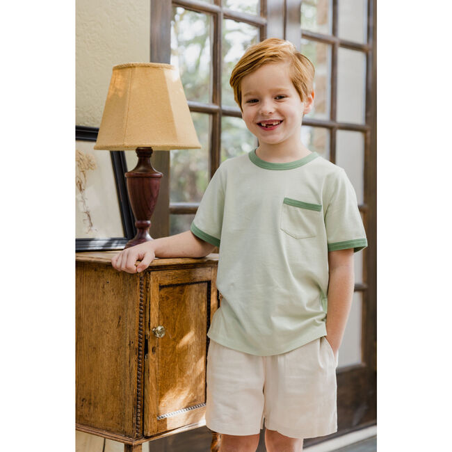 Jacob Ringer Tee in Blue on Green - Shirts - 2