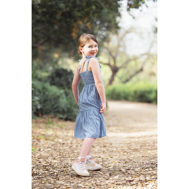 Maisonette x Roma Girls Sisi Smocked Dress, Blue Gingham - Dresses - 2