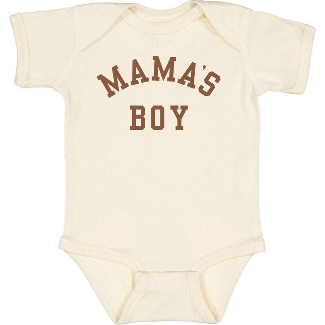 Mama's Boy Short Sleeve Bodysuit, Natural