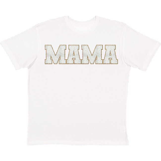 Mama Patch Adult Short Sleeve T-Shirt, White