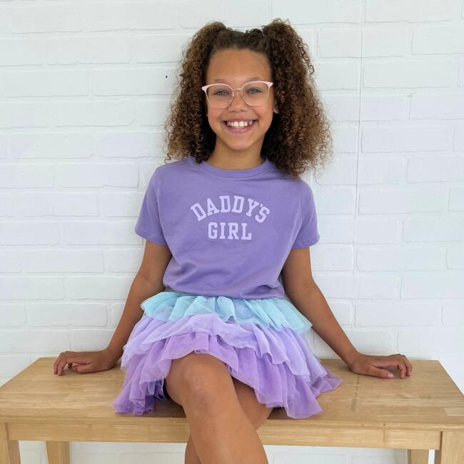 Daddy's Girl Short Sleeve T-Shirt, Lavender - T-Shirts - 3