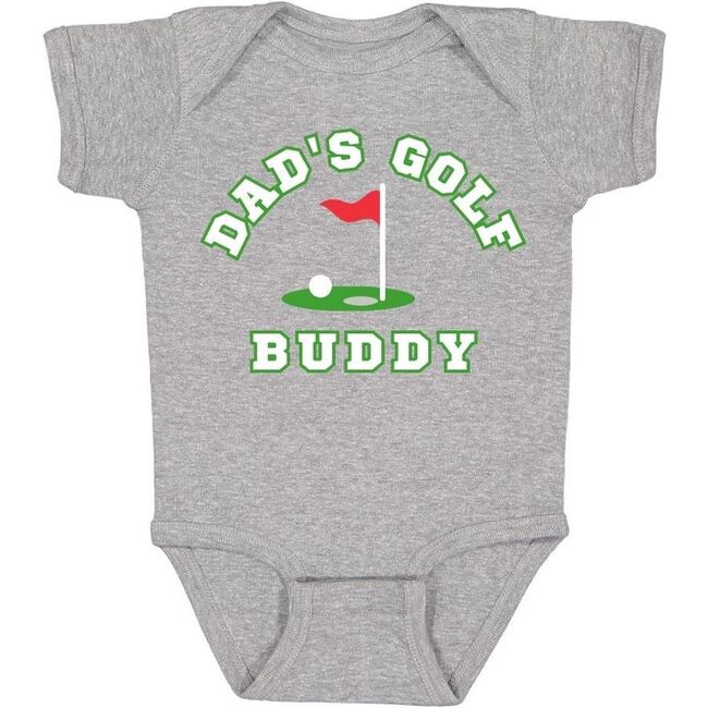 Dad's Golf Buddy Short Sleeve Bodysuit, Grey