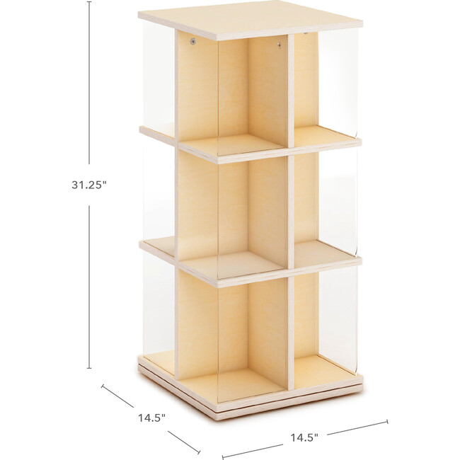 EdQ Rotating Book Display 3 Tier - Natural - Bookcases - 5