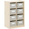 EdQ 8 Cubby Bin Storage Organizer 30" - Natural - Storage - 1 - thumbnail