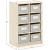 EdQ 8 Cubby Bin Storage Organizer 30" - Natural - Storage - 3