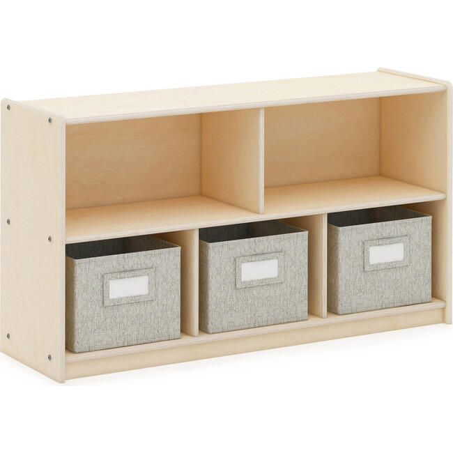EdQ 2-Shelf 5-Compartment Storage 24'' - Natural