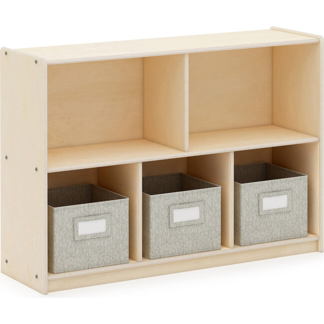 EdQ 2-Shelf 5-Compartment Storage 30'' - Natural