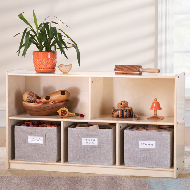 EdQ 2-Shelf 5-Compartment Storage 24'' - Natural - Storage - 2