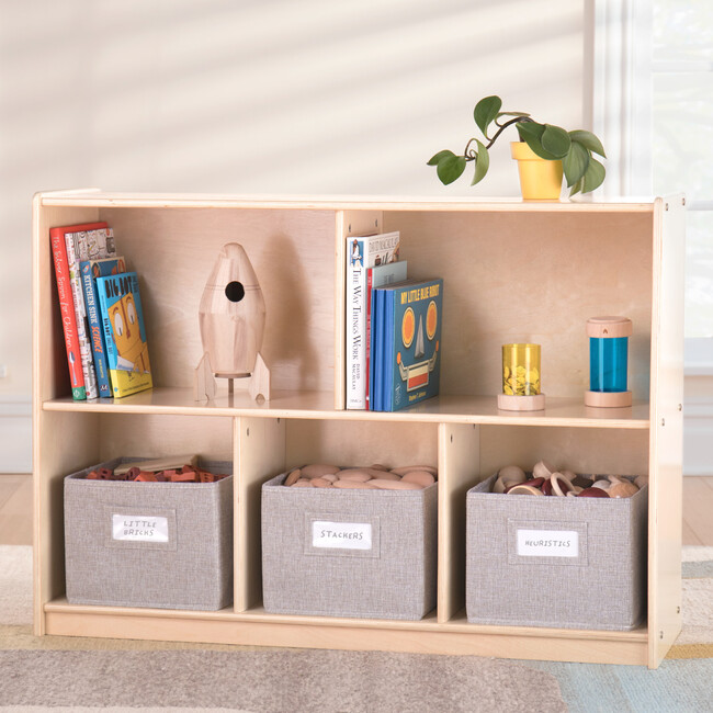 EdQ 2-Shelf 5-Compartment Storage 30'' - Natural - Storage - 2