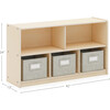 EdQ 2-Shelf 5-Compartment Storage 24'' - Natural - Storage - 4