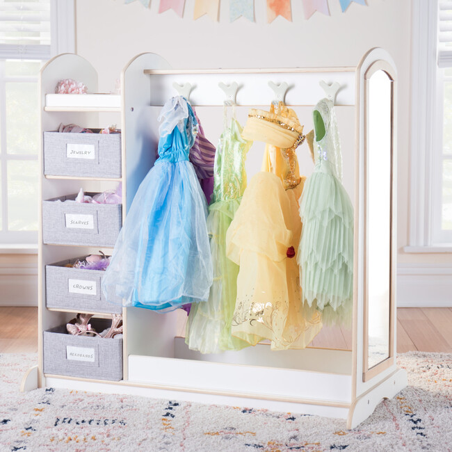 EdQ Dress Up Storage with Bins- White - Storage - 2