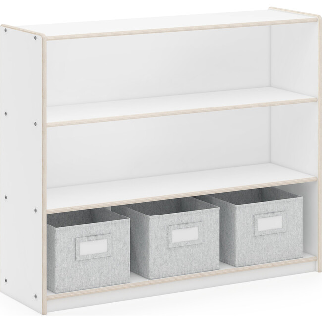 EdQ 3-Shelf Open Storage 36" - White