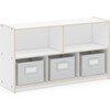 EdQ 2-Shelf 5-Compartment Storage 24'' - White - Storage - 1 - thumbnail