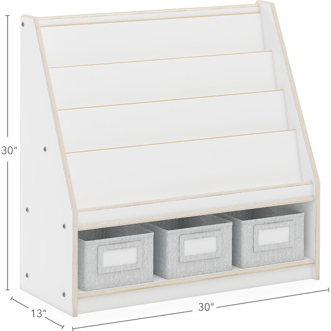 EdQ Book and Bin Display- White - Bookcases - 7