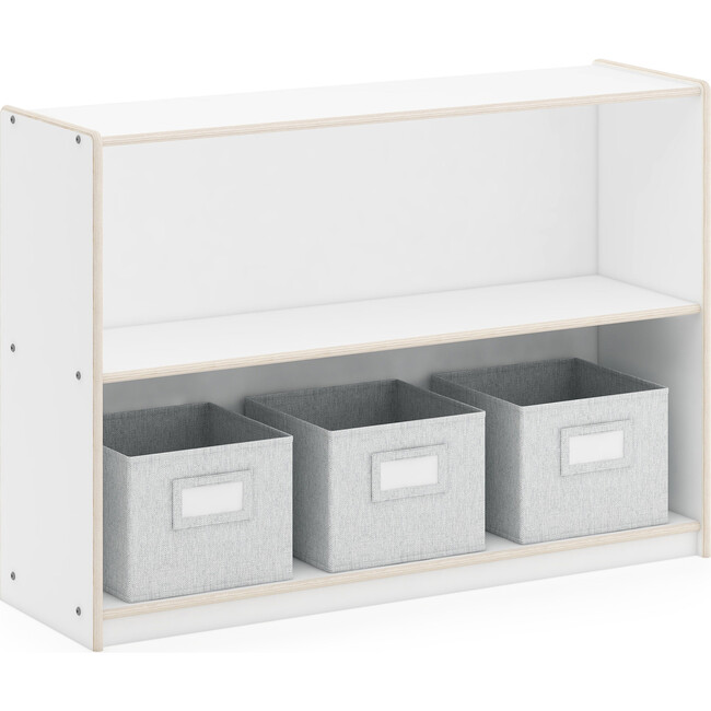 EdQ 2-Shelf Open Storage 30'' - White