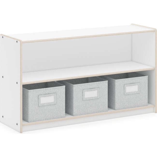 EdQ 2-Shelf Open Storage 24'' - White