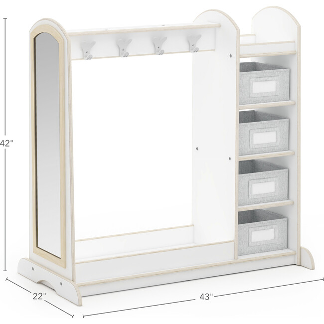 EdQ Dress Up Storage with Bins- White - Storage - 7