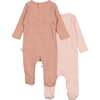 2 Pack Footies, Pink - Footie Pajamas - 2