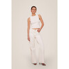 Women's Tatum Bralette Rib Stich Detail Racerback Tank, Ivory - Tank Tops - 2