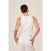 Women's Tatum Bralette Rib Stich Detail Racerback Tank, Ivory - Tank Tops - 4