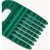 Wide Tooth No.4 Short Comb, Malachite - Hair Accessories - 2