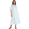 Women's Harmony Ruched Yoke Elbow Sleeve Dress, Air - Dresses - 1 - thumbnail
