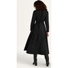 Women's Liberty Long Sleeve Pintuck Buttoned Belted Dress, Black - Dresses - 4