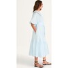 Women's Harmony Ruched Yoke Elbow Sleeve Dress, Air - Dresses - 3