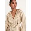 Women's Ami Yarn Dyed Stripe Kaftan Dress, Driftwood - Dresses - 4