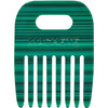 Wide Tooth No.4 Short Comb, Malachite - Hair Accessories - 1 - thumbnail