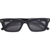 Ruby Rectangular 90s Sunglasses, Black - Sunglasses - 1 - thumbnail