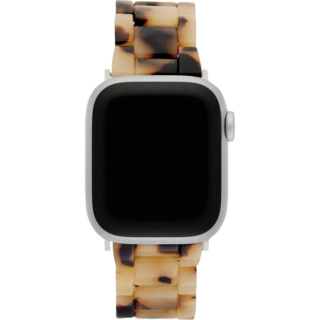 Apple Watch Band Universal Fit, Silver Hardware & Blonde Tortoise